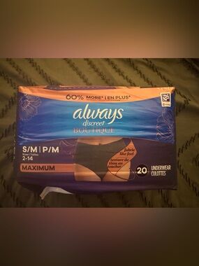 Always Discreet Boutique Incontinence Briefs - Blue & Peach